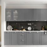 EINBAUKÜCHE ADELE GRAU MATT 240 CM #L22585