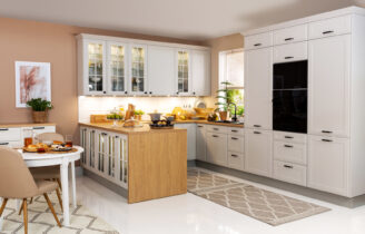 EINBAUKÜCHE VIOLA BEIGE MATT FAMILY LINE 240 CM #L22655