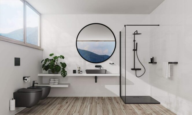 WC-Becken mit flächenbündigem Sitz