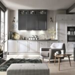 Design Küche Einbauküche  Senso Franceska Grau Matt  240 cm #L21506