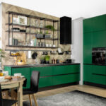 Küchezeile Design Einbauküche  Senso Julia Grün Matt 240 cm #L21511