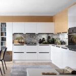 Küche Küchnzeile Design Einbauküche Senso Beatrice Weiss Glanz #L21640