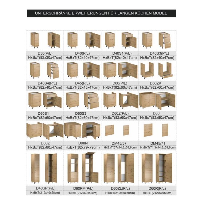 EINBAUKÜCHE KÜCHENZEILE LANGEN BEIGE MATT 340 CM EICHE KORPUS #L23706