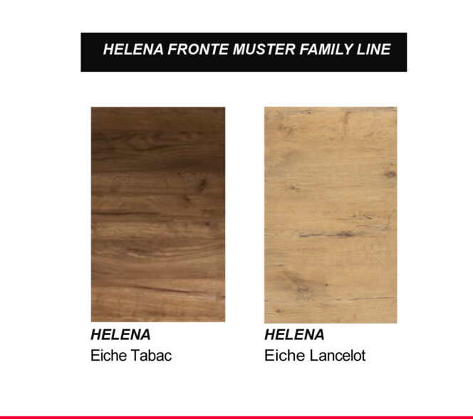 EINBAUKÜCHE KÜCHENZEILE HELENE LANCELOT OAK EICHE  KORPUS BLACK 240 CM #L23446