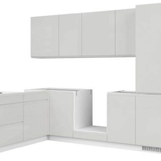 EINBAUKÜCHE KÜCHENZEILE SELINA GLANZ LICHT FREY L-FÖRMIG  270 x 180 CM #L23457