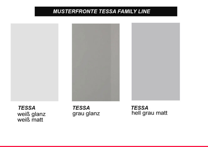 EINBAUKÜCHE KÜCHENZEILE TESSA HELL GRAU MATT  FL 240 CM #L22652