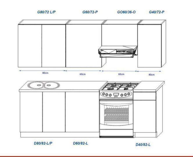EINBAUKÜCHE TAFNE WEISS GLANZ  FAMILY LINE 240 CM #L22652