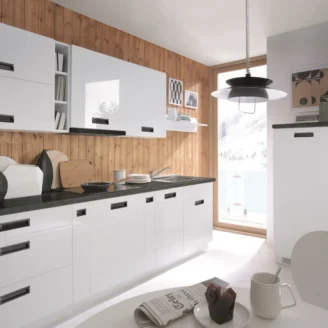 EINBAUKÜCHE TAFNE WEISS GLANZ  FAMILY LINE 240 CM #L22652