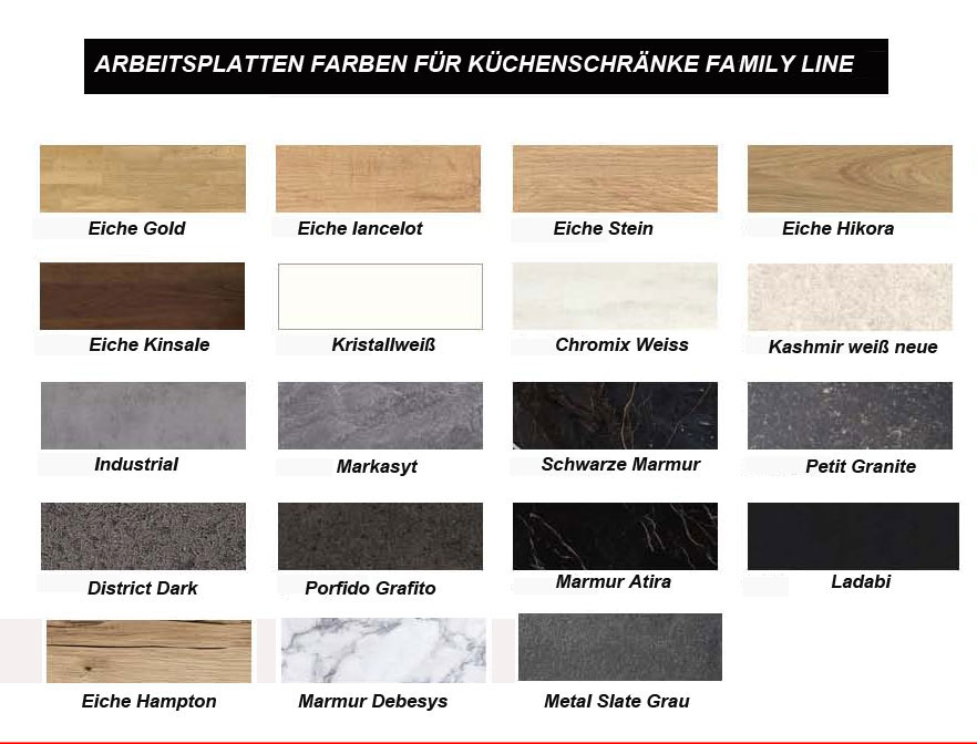Küchenzeile Einbauküche Küchenschränke |Helena 260 cm Lancelot Eiche| Softclose | #L23927