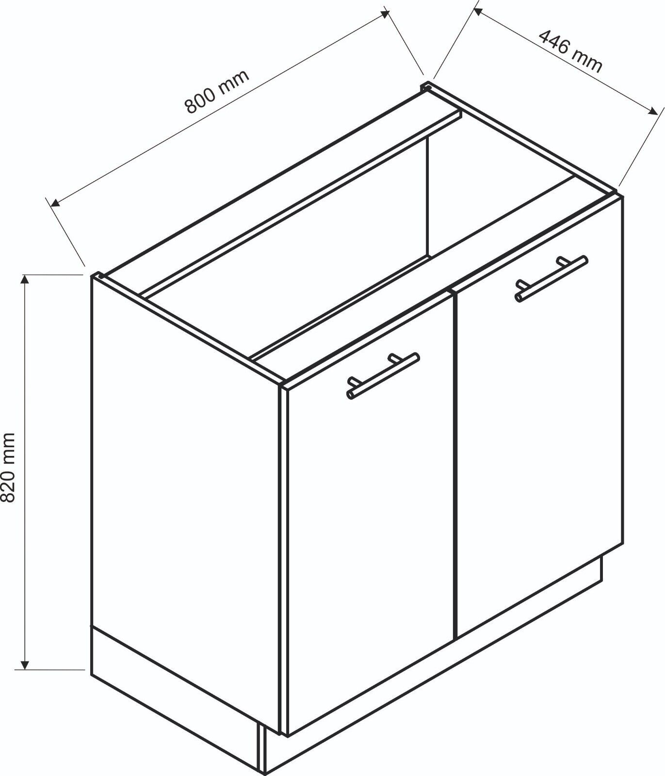 Einbauküche Küchen Set L-Förmig Anika Fraphit/ Eiche Artisan 200 x 260cm #L23599