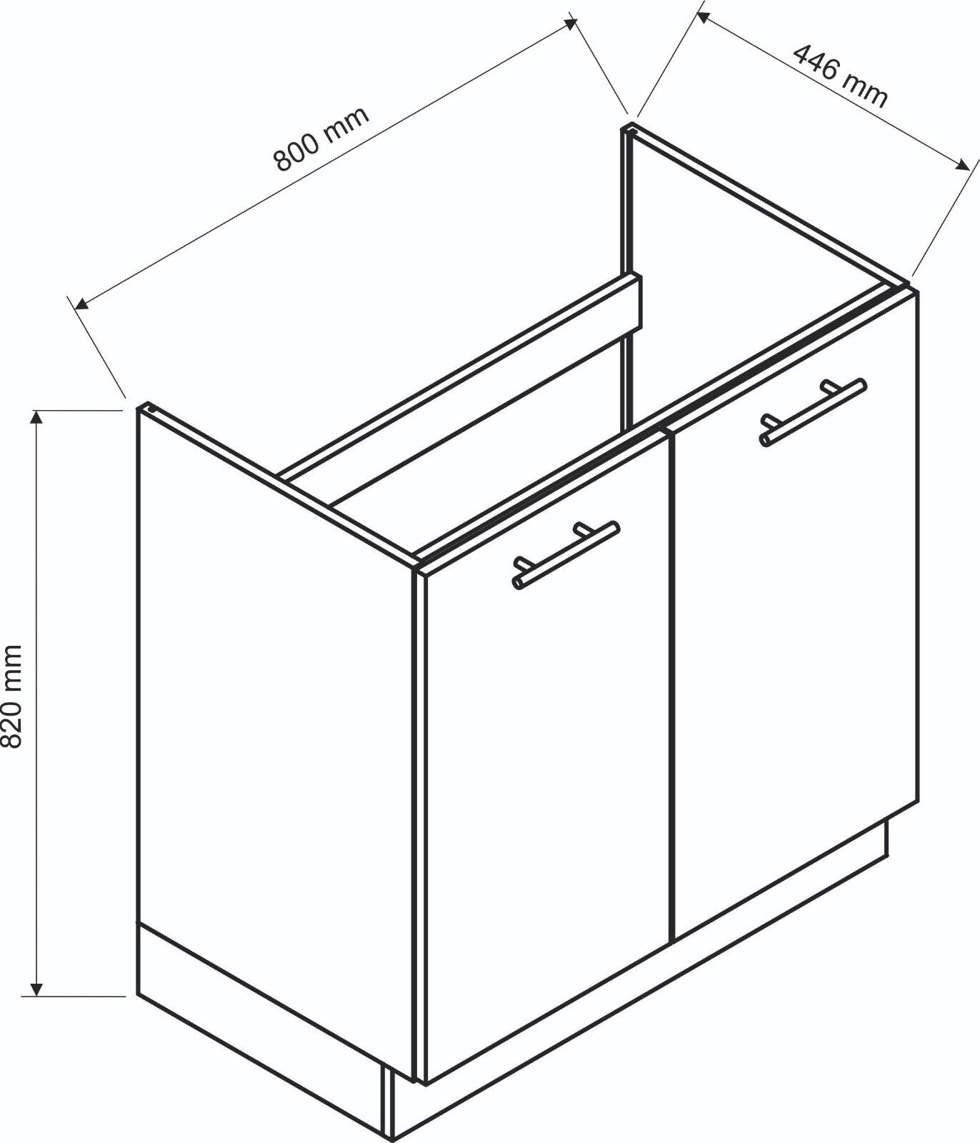 Einbauküche Küchen Set Anika Eiche Matt 200cm #L22307