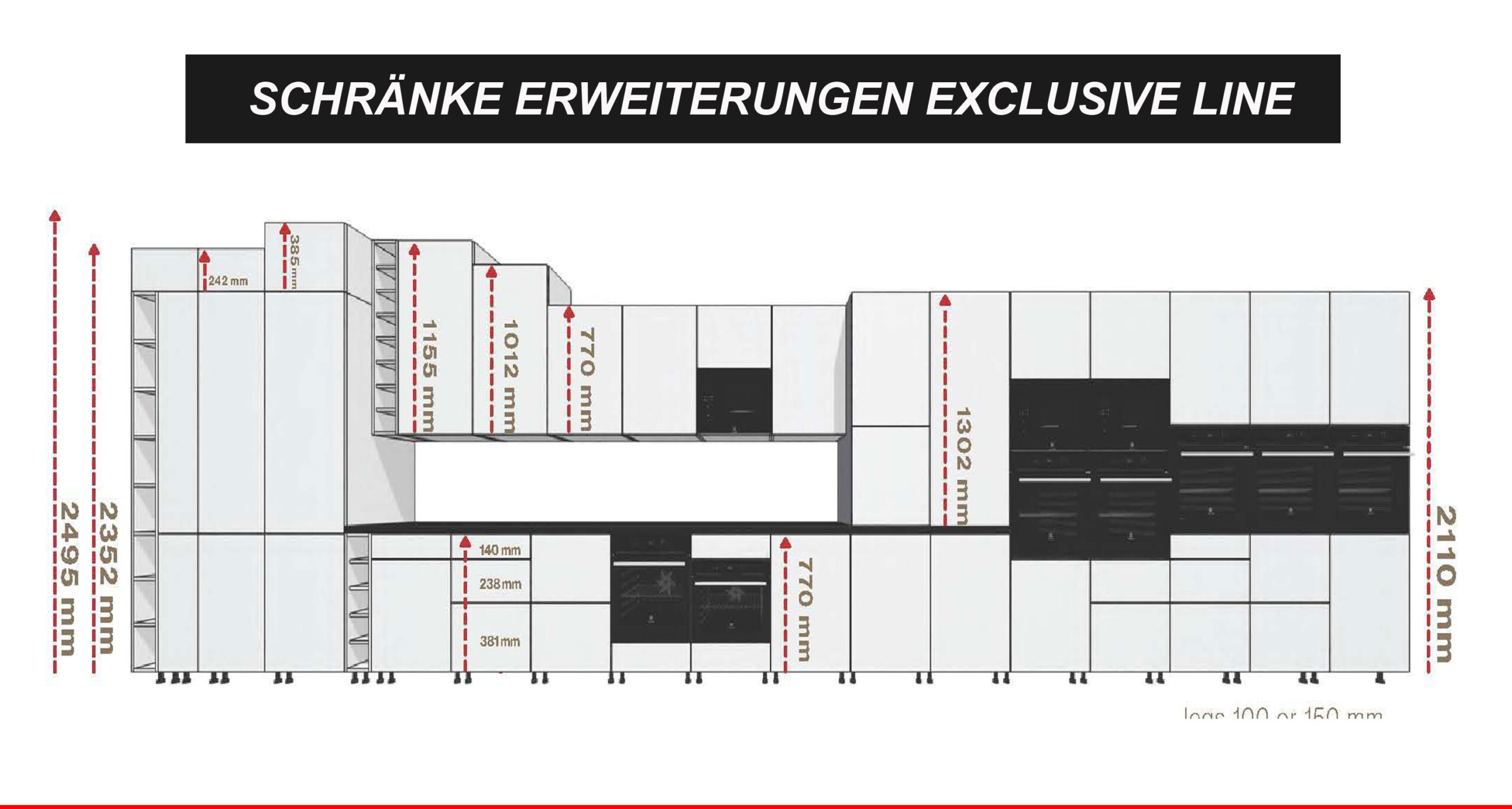 Küchenzeile Einbauküche L-Förmig |Alicija 405 x 260 cm Grün matt| Softclose | #L23931